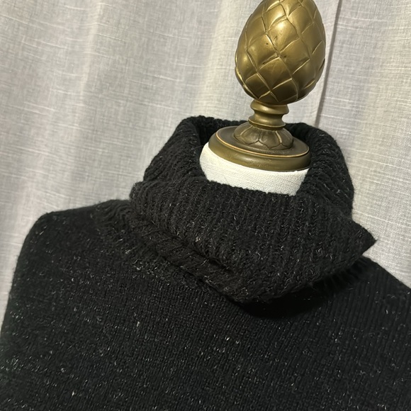 EUC Calvin Klein Sweater-Sz XS-Turtle Neck-Semi Cropped-Salt & Pepper-Wool Blend - Picture 2 of 16